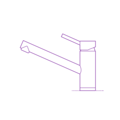 Fixtures Kitchen Faucets Ikea Yttran Pull Out Spout Faucet Svg Line Art, Free Vectors File